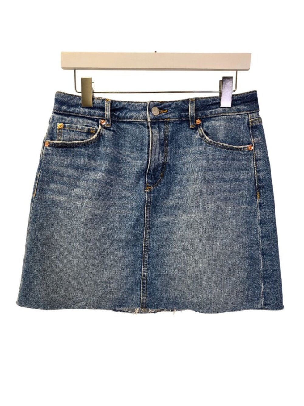 Loft Denim Cut Off Mini Skirt Size 4